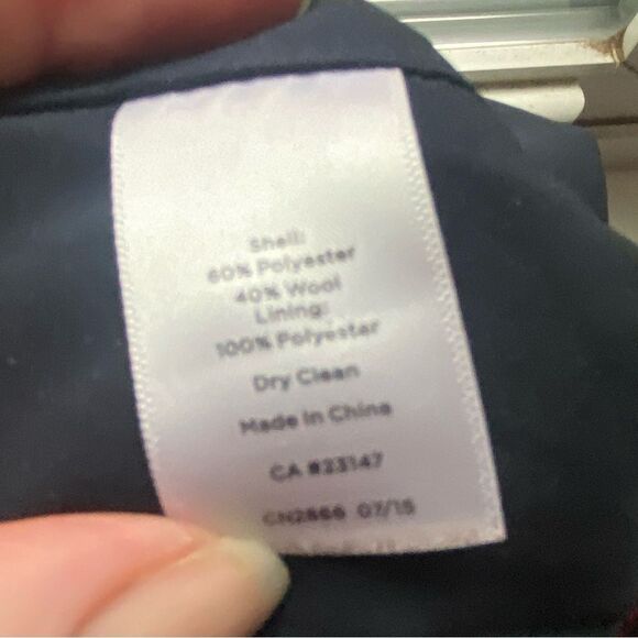 TALBOTS polka dot Pencil Skirt Red navy blue wool blend preppy cute sz 8 EUC - Picture 4 of 14